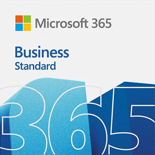 Microsoft 365 Business Standard Produktgrafik mit Microsoft-Logo und großem „365“ in Blau